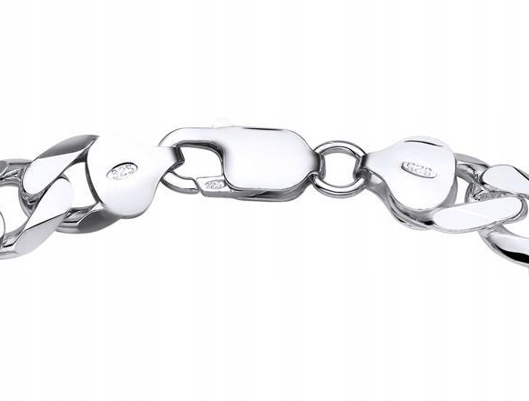 GRUBY Łańcuch Srebrny Łańcuszek Męski 7mm/50cm SREBRO pr.925 Pancerka Stan opakowania oryginalne