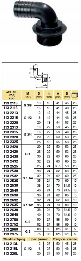Króciec kolanko gwint | złączka|1 1/2 cala | Arag Producent części Arag