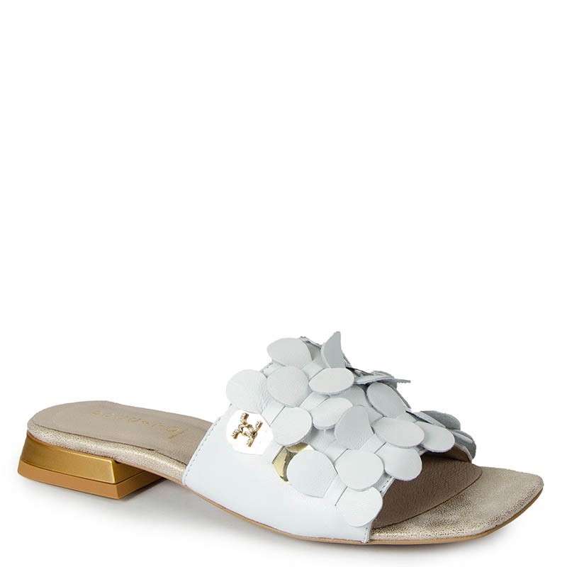 Boccato 1172 Bílé Elegantní Kožené Nazouváky 38