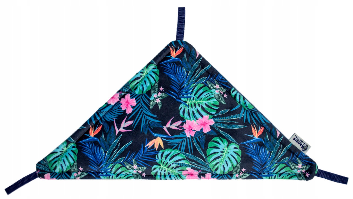 Levně Trojúhelníková Houpací Síť Pro Králíka Morčete, Velikost 45X45, Tropický Les, Boho