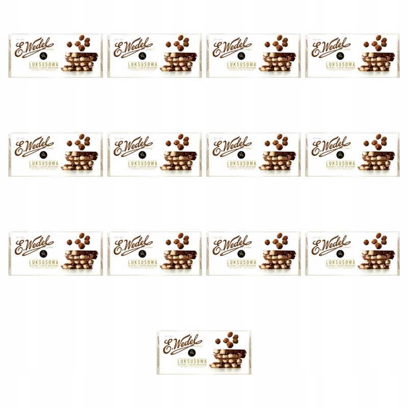 E. Wedel Czekolada Luksusowa Mleczna z Orzechami Laskowymi 100 g X13