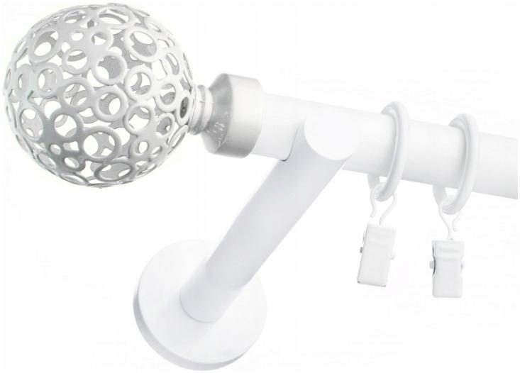 

Karnisz Nowoczesny Biały Pojedynczy Fi 19mm 340cm