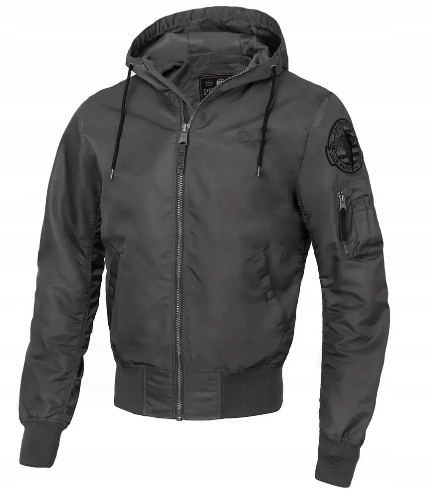 Jarní přechodová bunda Bomber Pit Bull „Starwood II“ – grafitová vel. S
