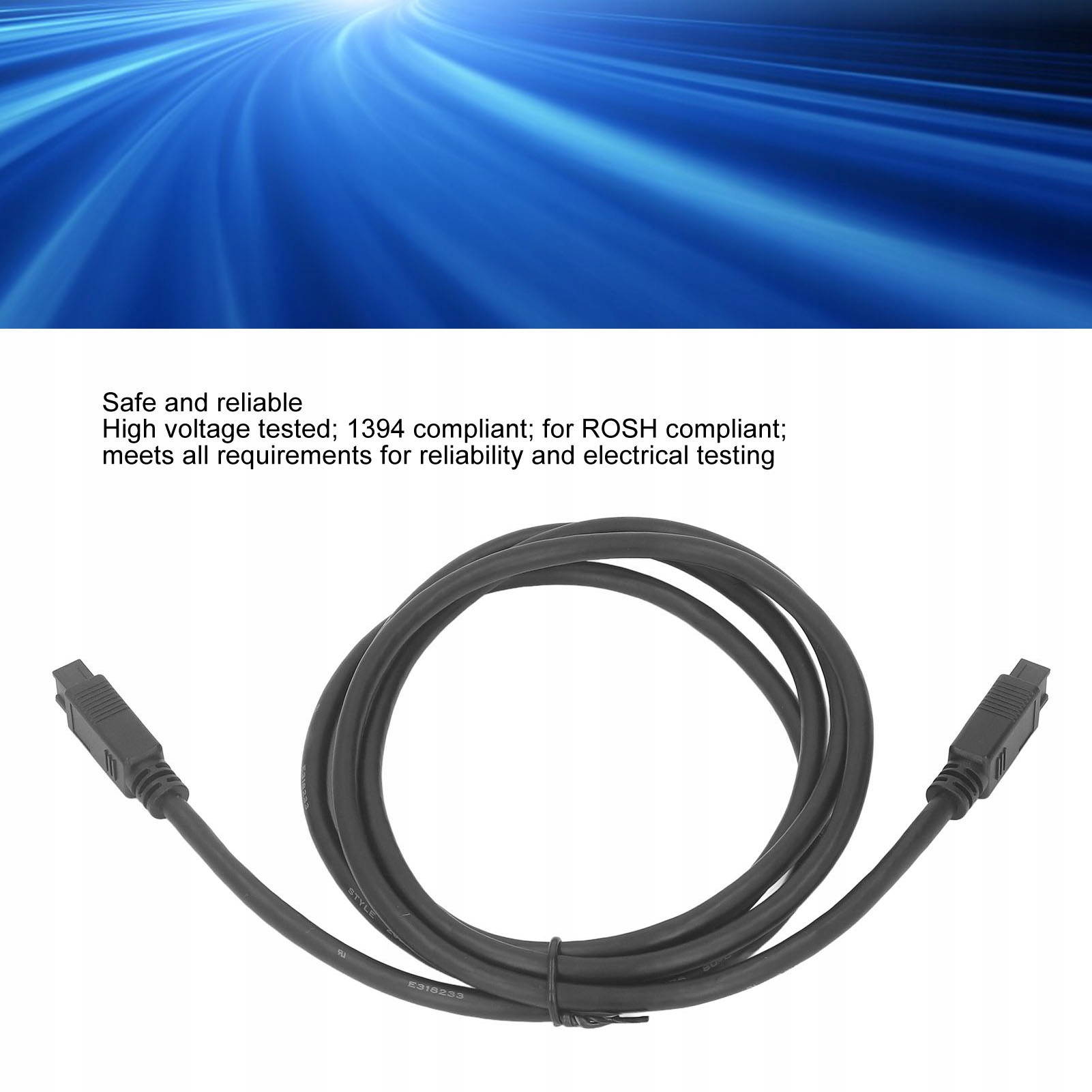 Kabel Firewire DV IEEE1394 9-pinowy do 9-pinowy Producent bez marki