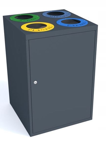 

Kosz Do Segregacji Ocynk Cube IV 4x80l 4 Komory