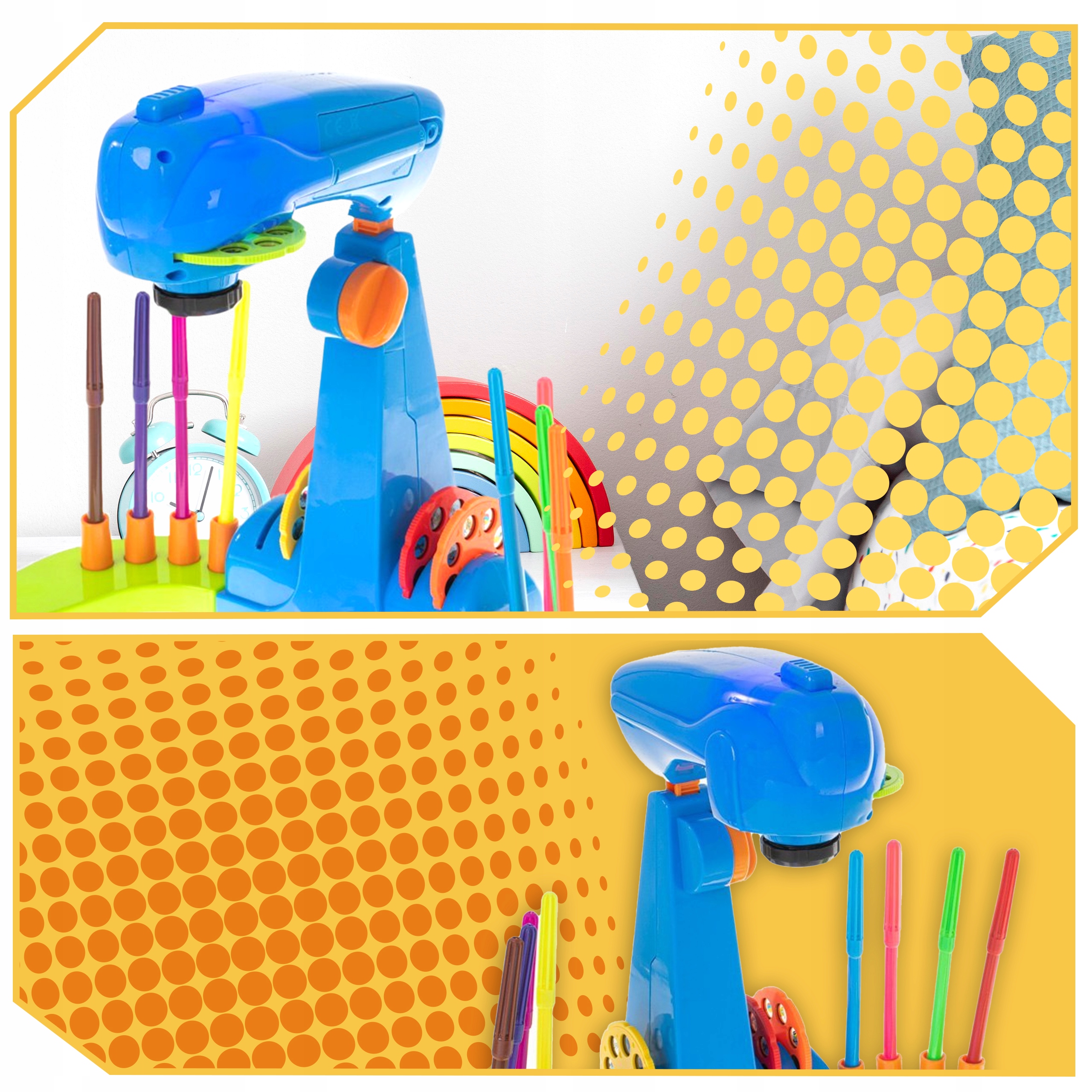 Projektor Rzutnik do Nauki Rysowania ze Slajdami Regulowany Podświetlany Szerokość produktu 31 cm