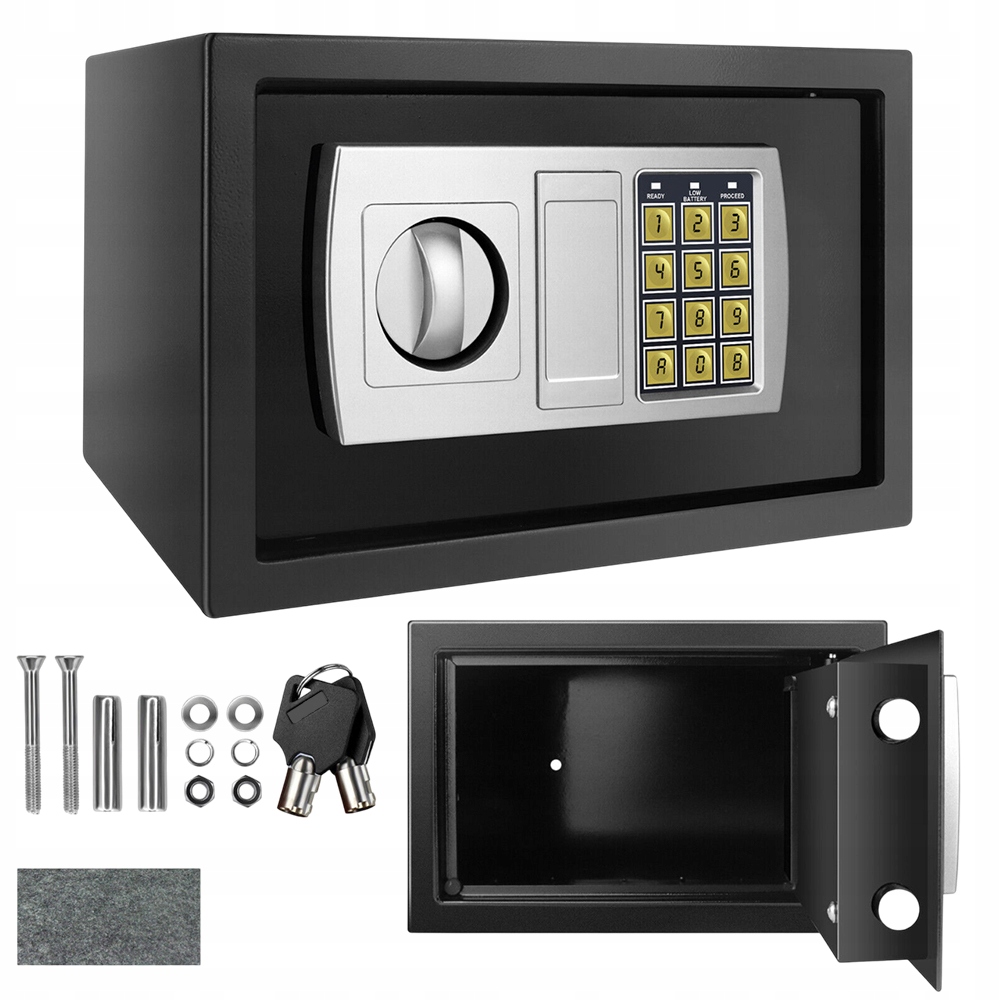 Sejf Domowy Na Szyfr Zamek Elektroniczny Klucz Solidny Duży
