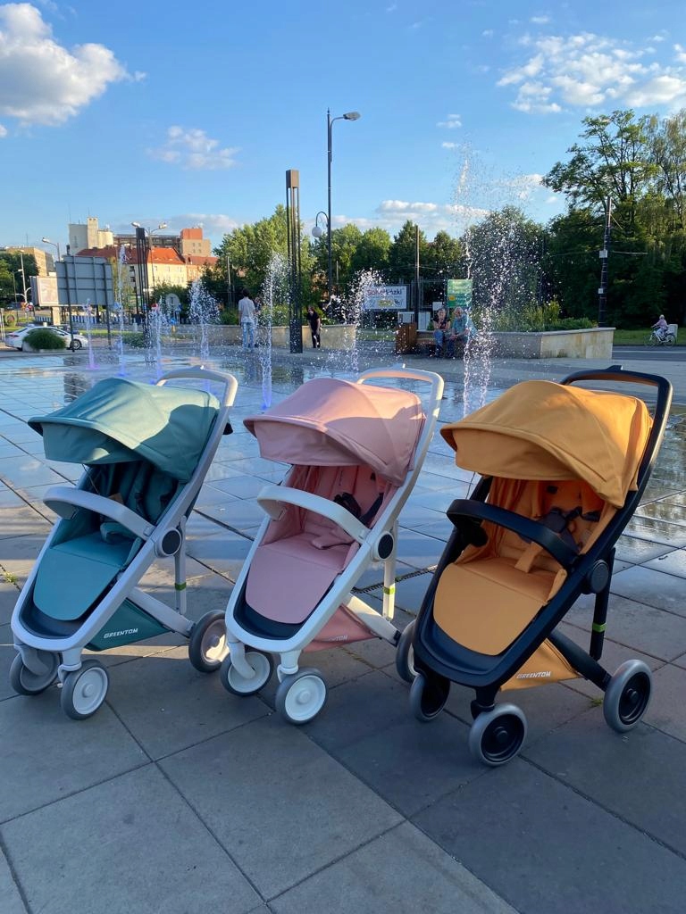 wózek Greentom Classic white/cherry Stelaż Aluminiowy