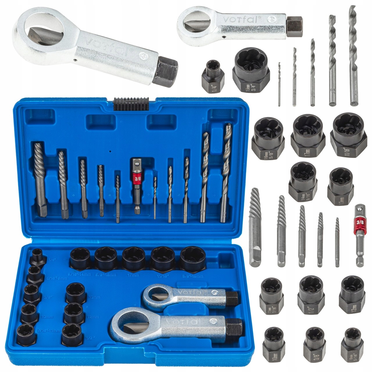 Wykrętaki Do Zerwanych Urwanych Śrub Szpilek I Nakrętek 26 Elementów