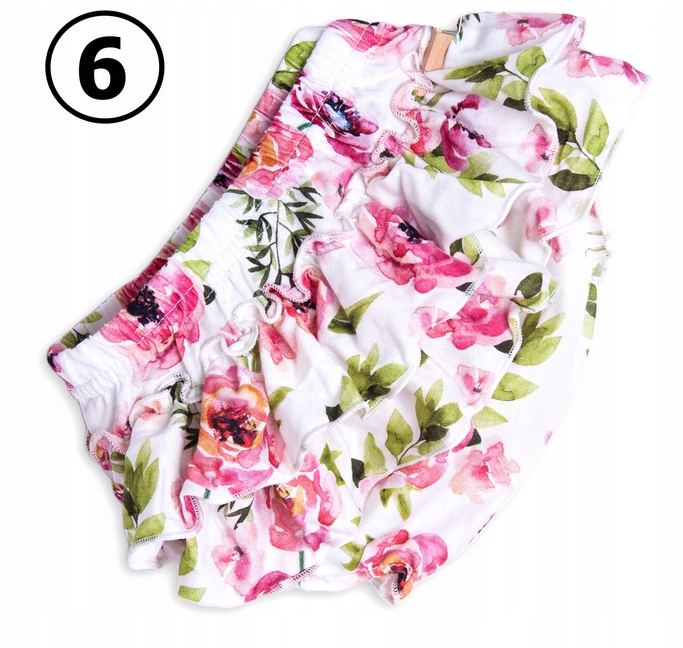 Bloomersy z falbankami dla niemowląt roz. 80/86 Kolor wielokolorowy