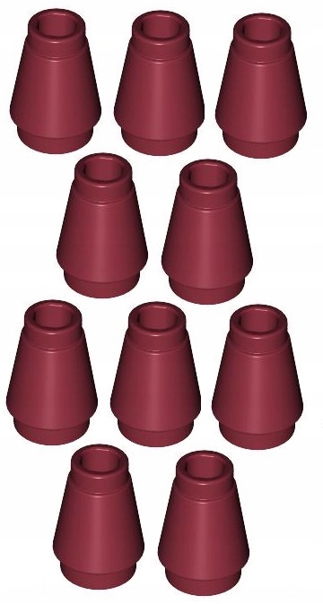 

Lego Stożek 1x1 C. Czerwony 4589/59900/4541498 x10