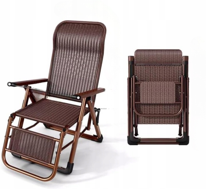 Elegantní Lehátko Ratanové Rozkládací Křeslo Pro Zahradní Dům Na Terasa Balkon