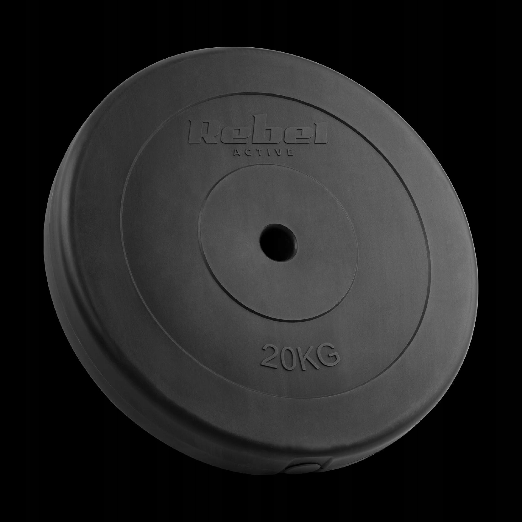 Závaží asfaltová 20kg otvor 31mm talíř klasický Rebel pevný