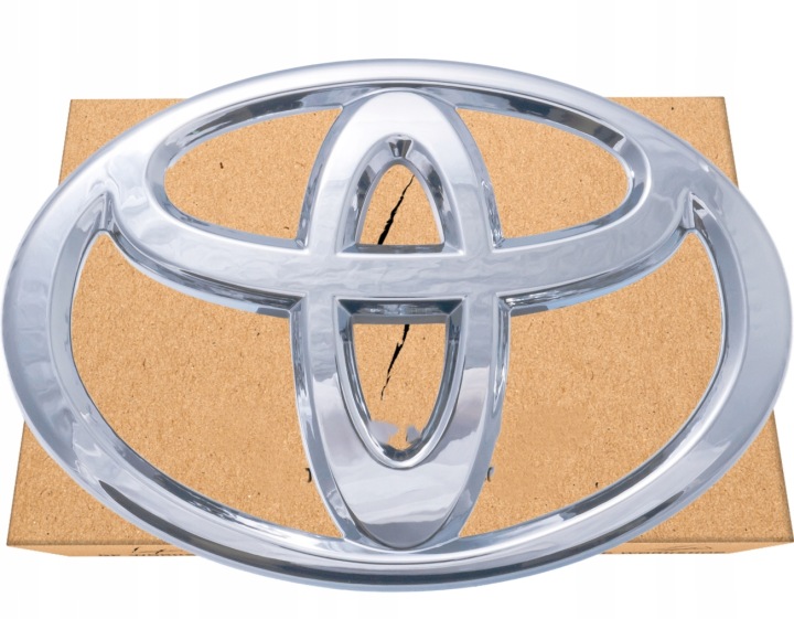 Emblemat Logo Znaczek Do Toyota 120MM Na Przód /tył Srebrny Połysk Naklejka