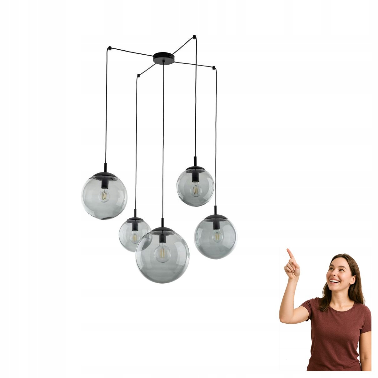 Závesná lampa Esme Graphite 5382 Tk Lighting