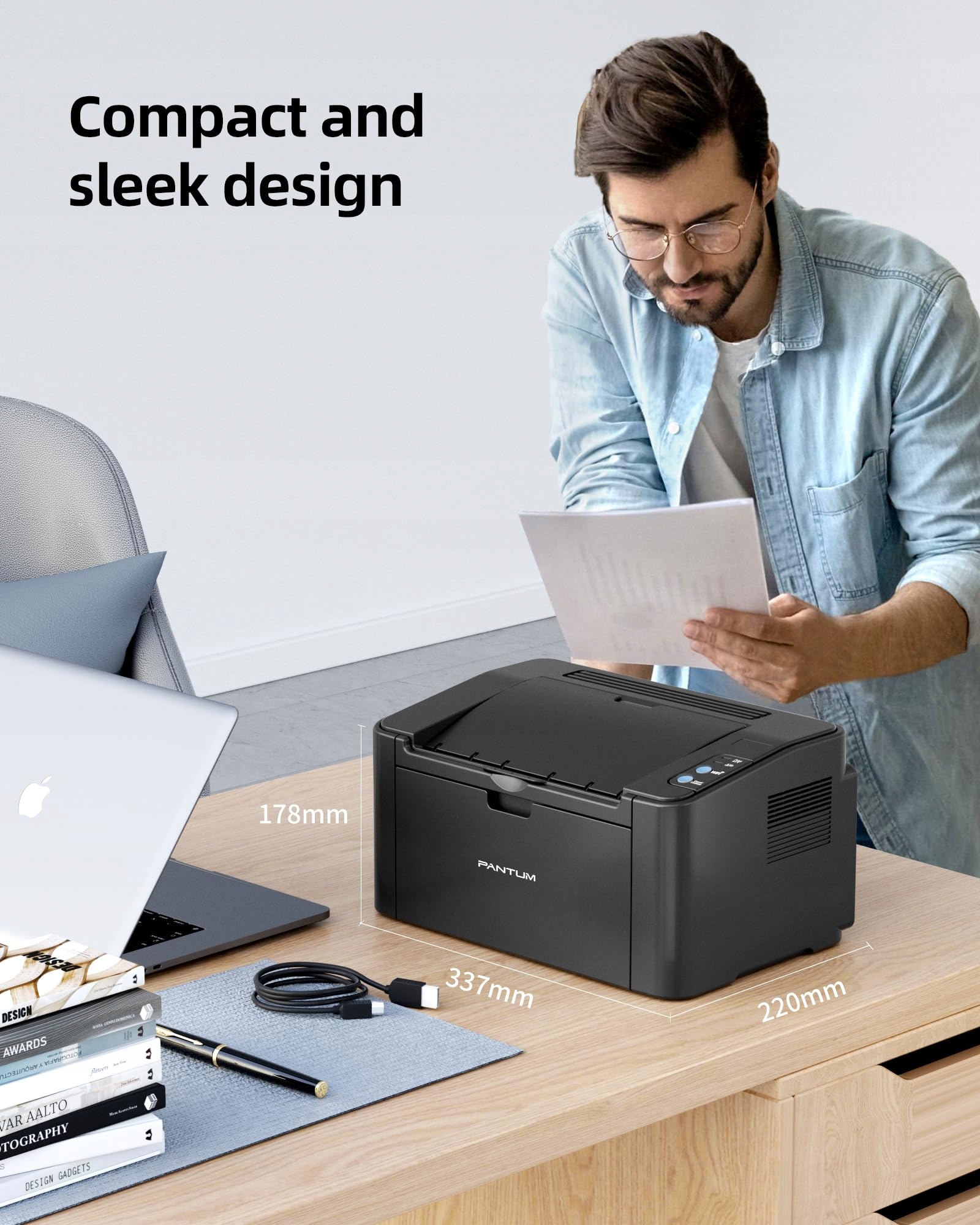 PANTUM P2502W P2500W Drukarka Laserowa WiFi AirPrint 22 Stron Minuta — miniatura 7