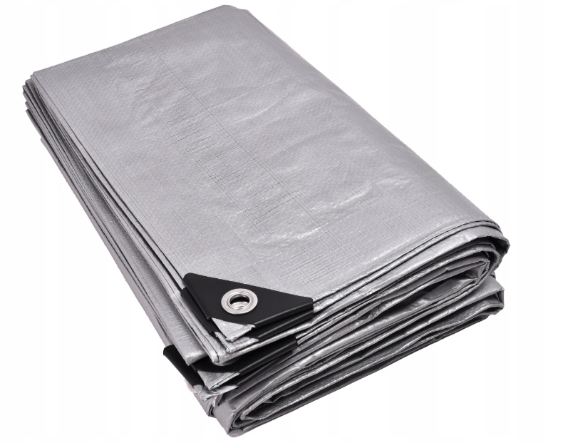 Plandeka Mocna Gruba 3x4 Srebrna Wodoodporna Mrozoodporna Osłona Zadaszenie