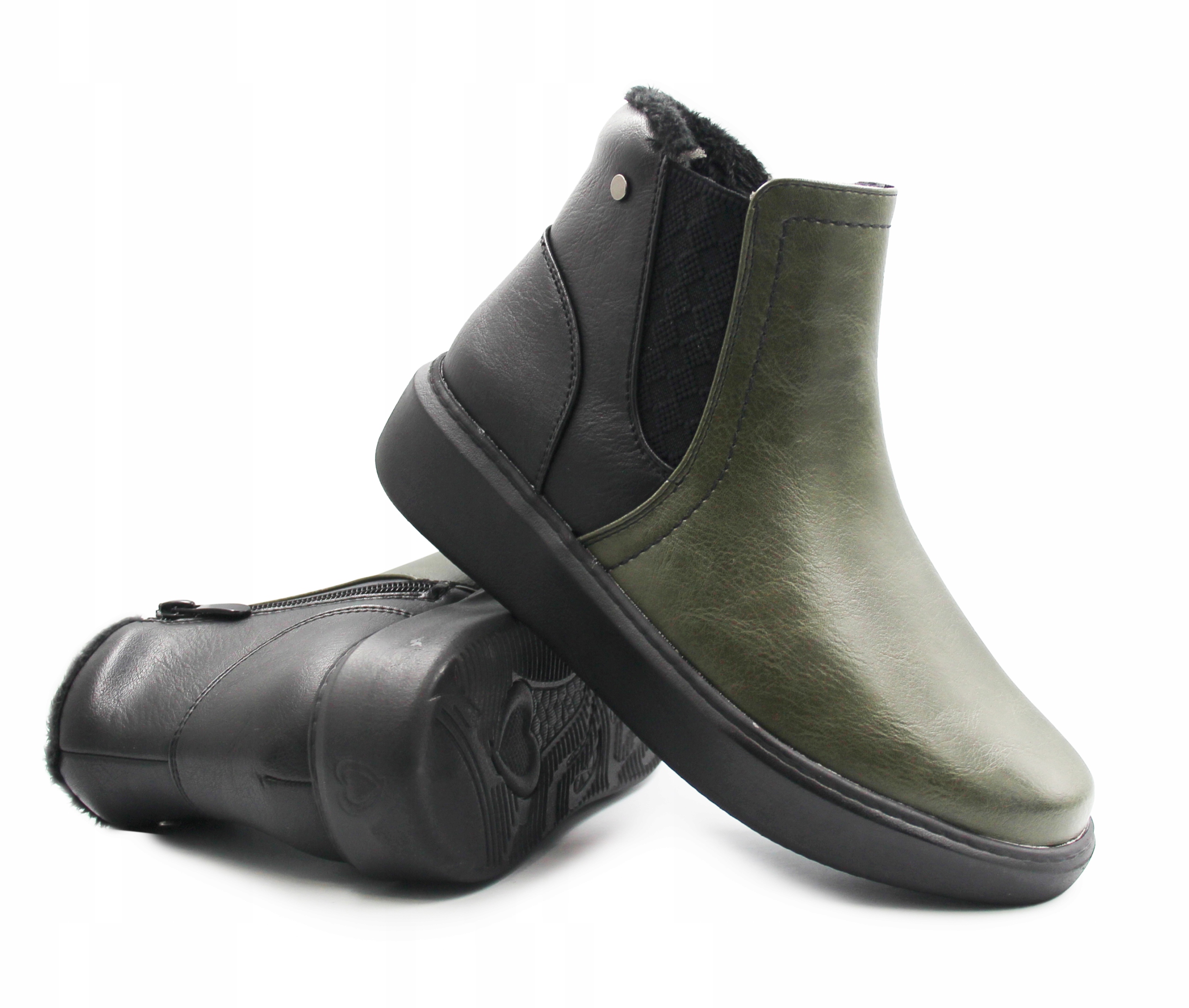 Dámské kotníkové boty na zimu z ekologické kůže Wojtyłko 7ZB26030 36