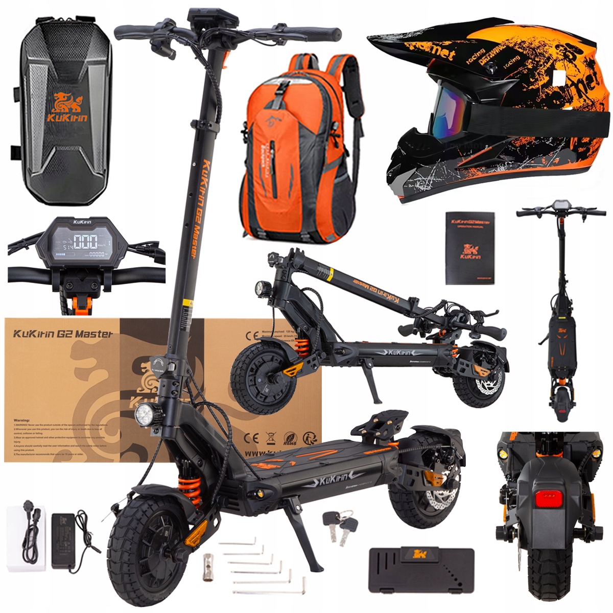 Kukirin G2 Master elektrické vozidlo2000W 52V 20.8AH 70km 60km/h Dárek