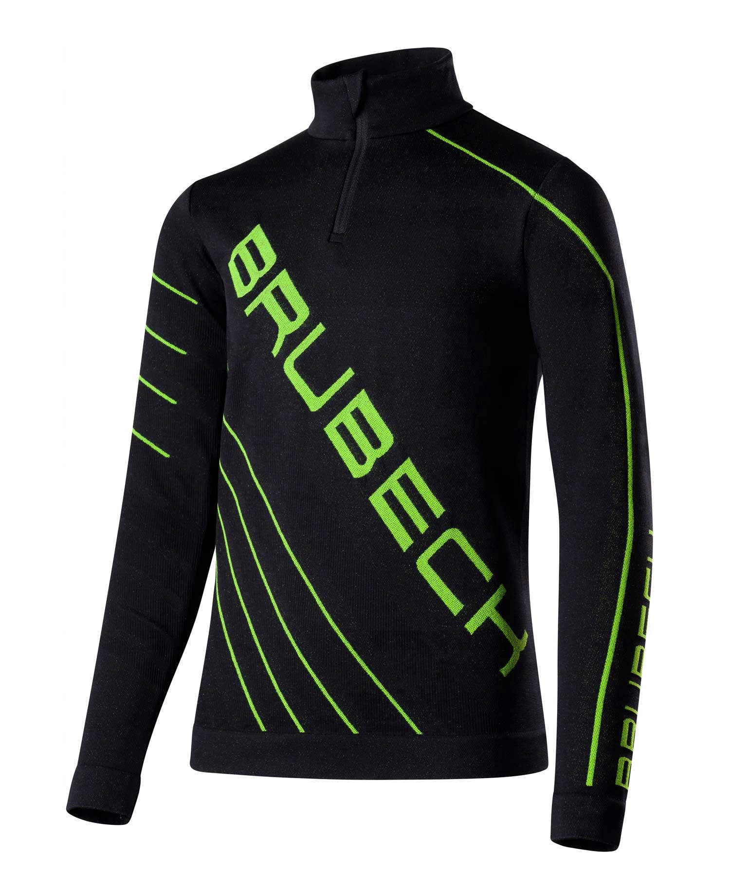 Brubeck Bluza piłkarska dziecięca Dry Junior czarny/neon 164/170