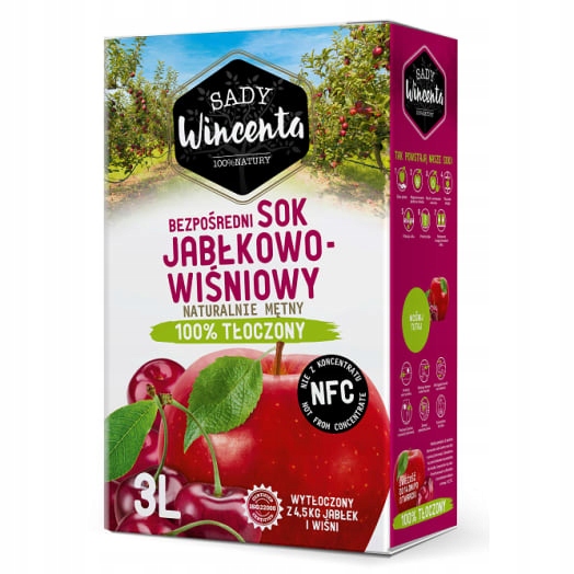 Levně Sady Wincenta Šťáva jablko višeň v lisovaném kartonu