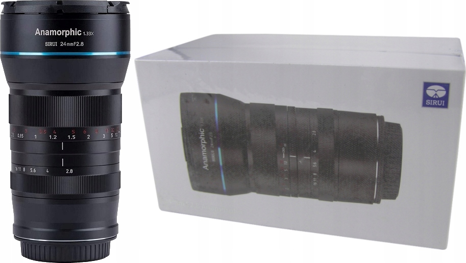 Obiektyw Anamorficzny Sirui Canon 24MM F2.8 Ef-m Mount 74mm Kinowy Czarny