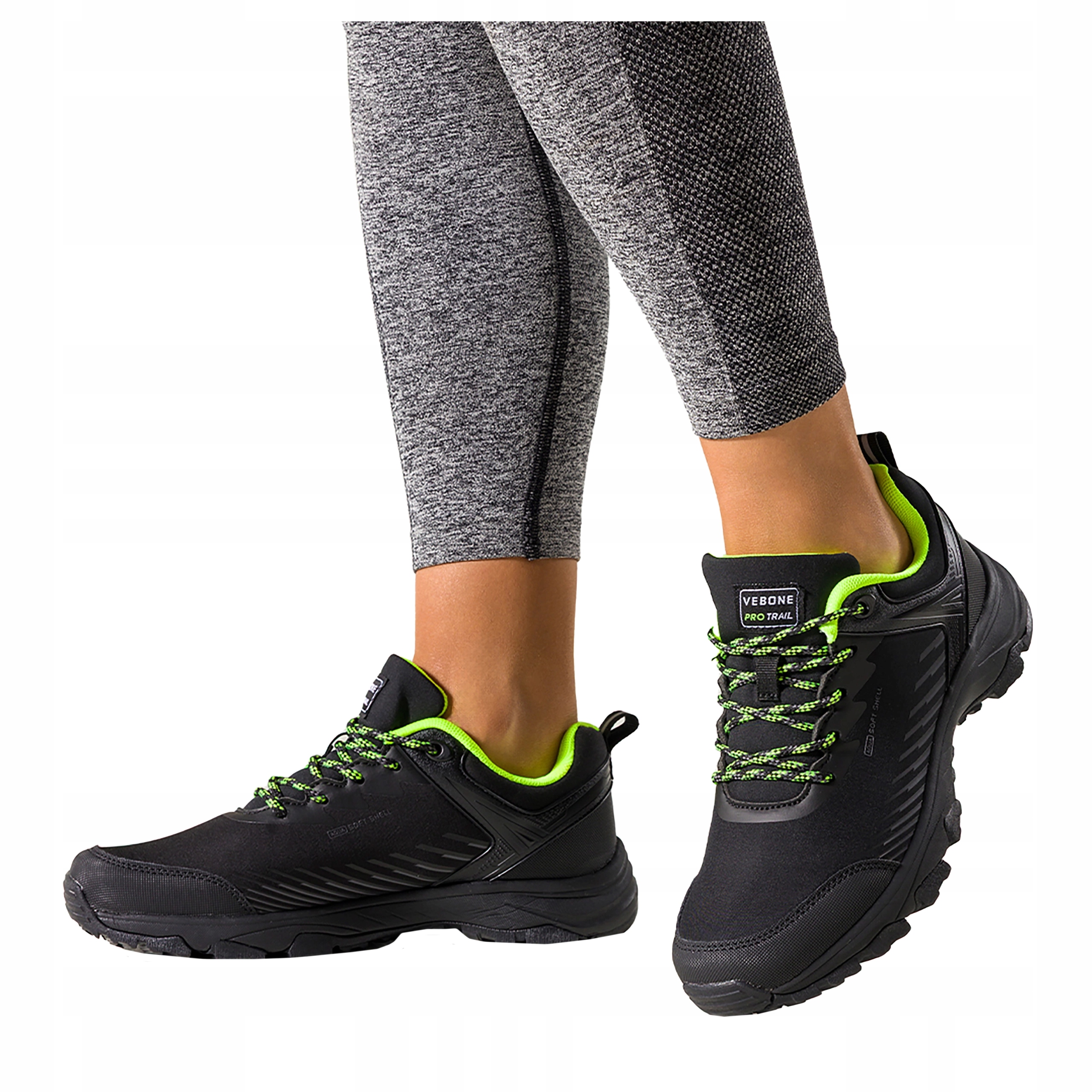 Černé Trekingové Boty Dámské Sportovní Šněrovací Pohodlné Softshell vel. 40