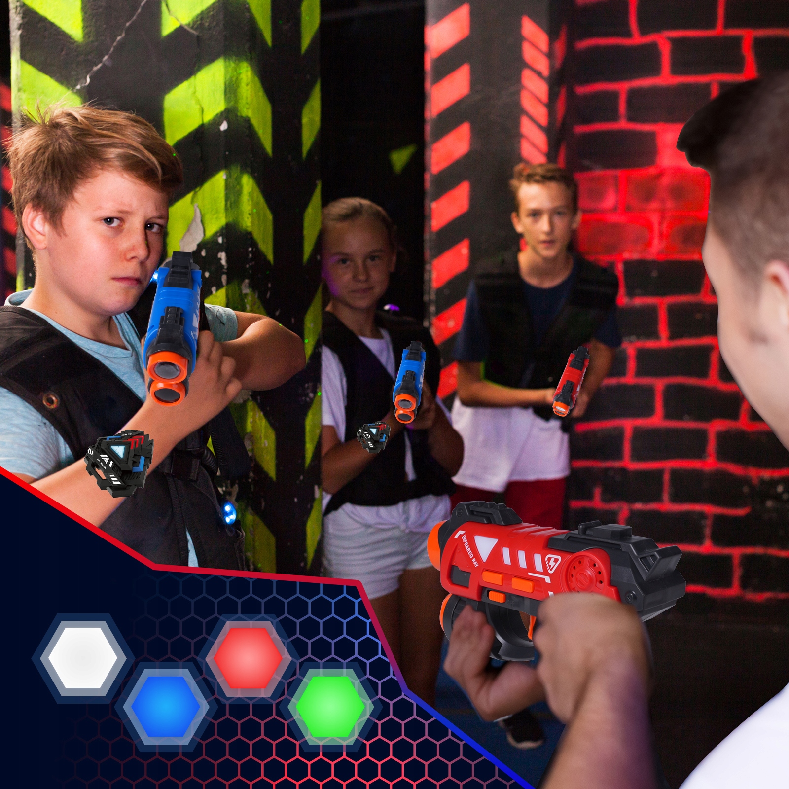 PISTOLET LASEROWY DLA DZIECI LASER TAG ZESTAW × 4 Rodzaj pistolety