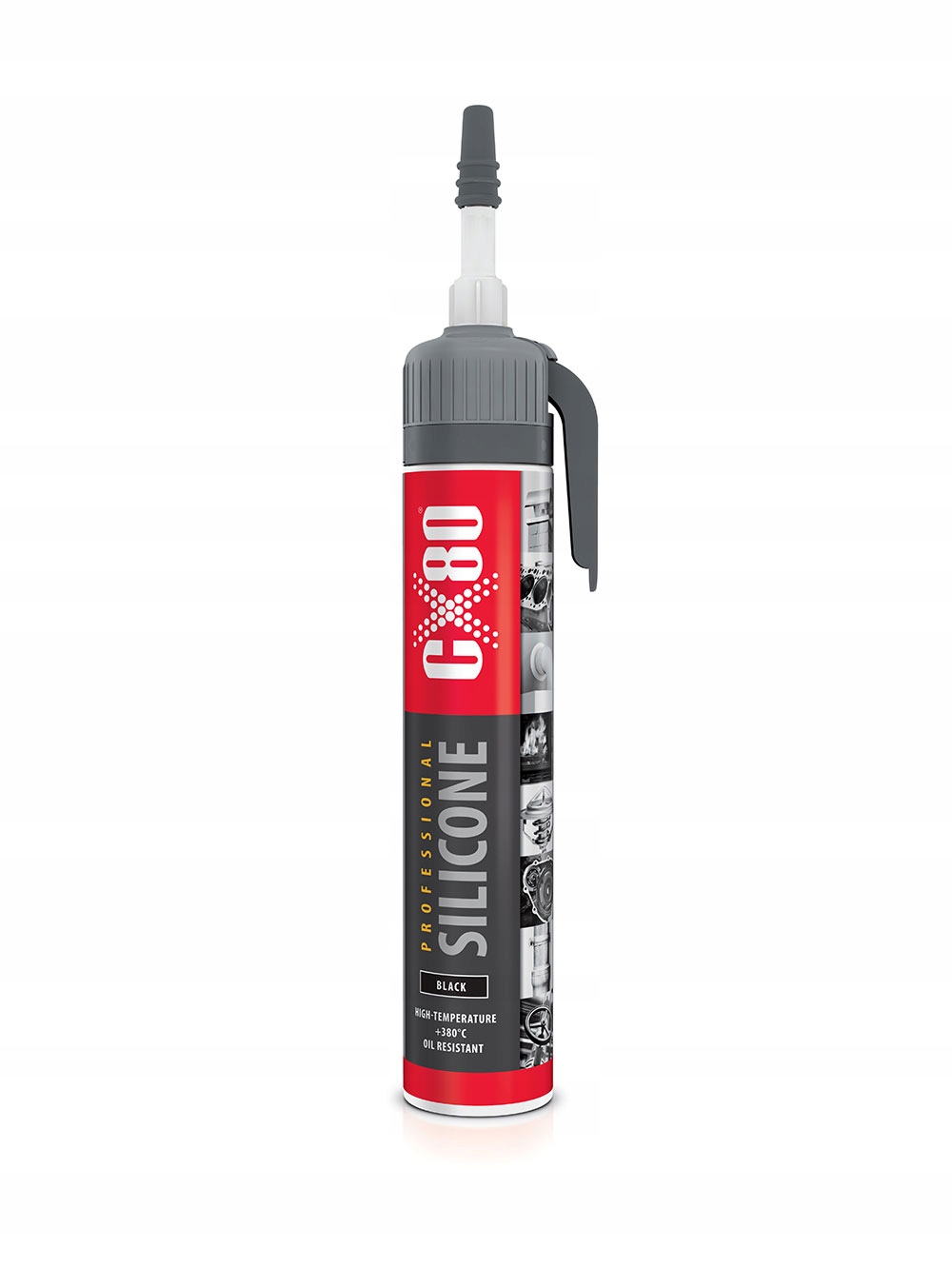 CX-80 Silikon Premium Czarny +380C 210G Olejoodporny uszczelniacz cx80
