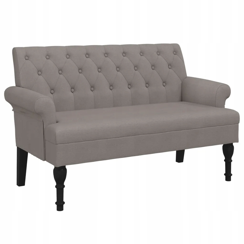 Elegantní Lavice s Prošívaným Čalouněním Taupe 120x62x75,5 cm