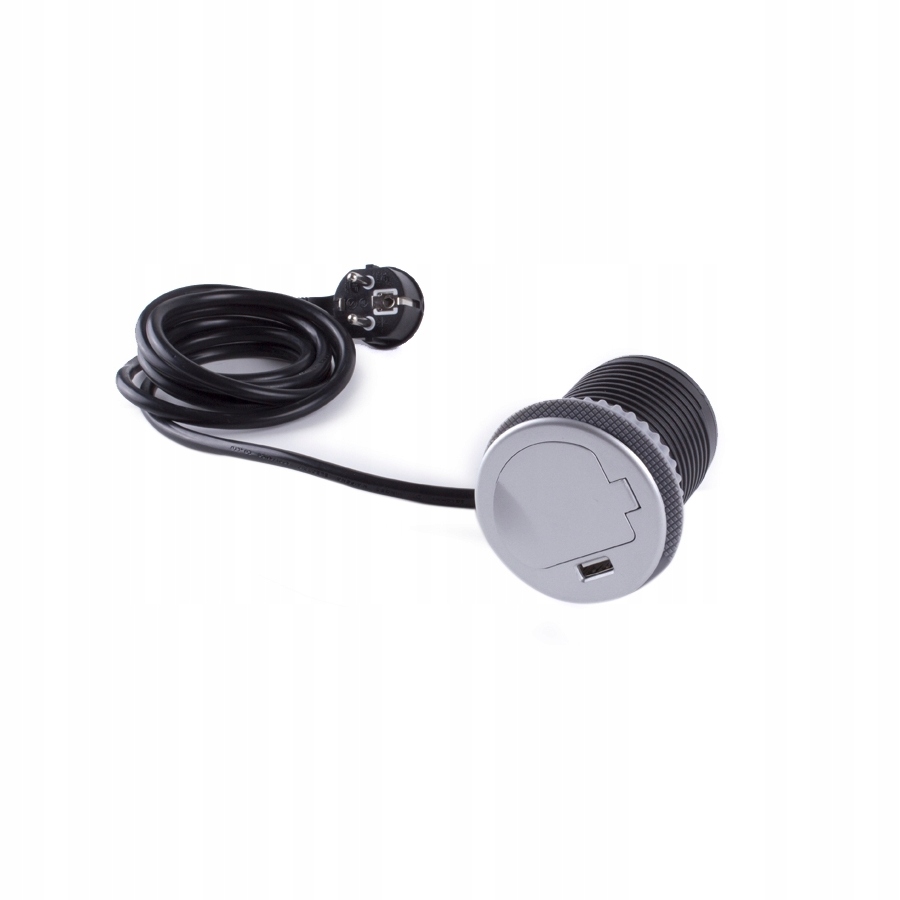 Zásuvka Single Box, zapuštěný prodlužovací kabel s Usb