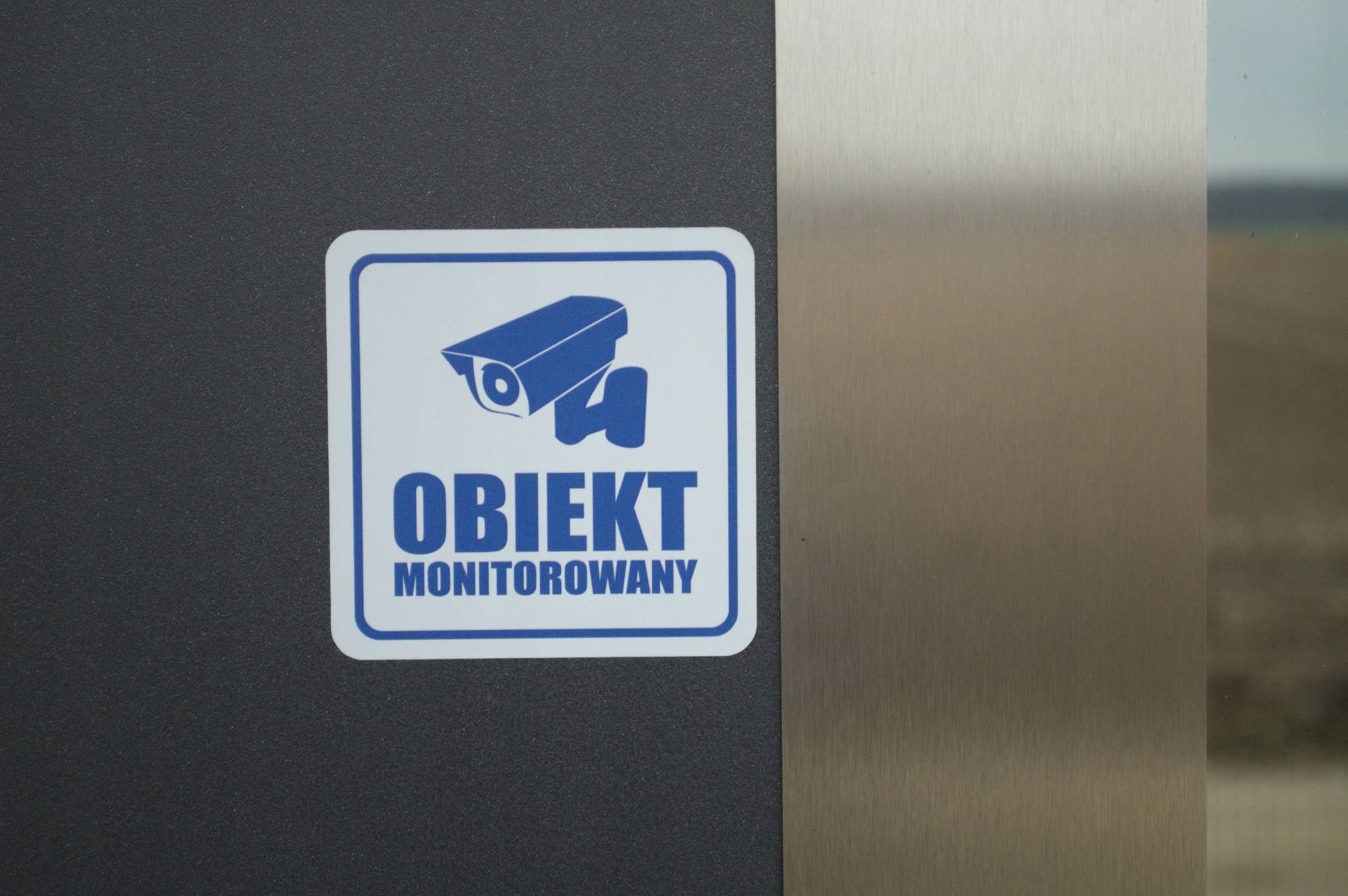 Naklejka OBIEKT MONITOROWANY monitoring RODO 10x10 Kod producenta MON10W4