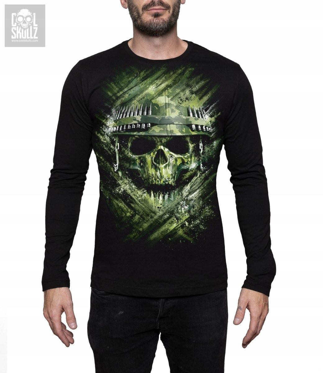 Combat Skull Pánské triko s dlouhým rukávem Cool Skullz 3XL