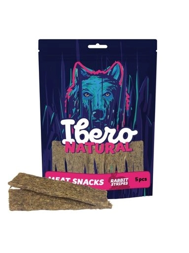 4x Ibero Natural Ibero Meat Snack Rabbit Stripes 5ks přírodní proužky