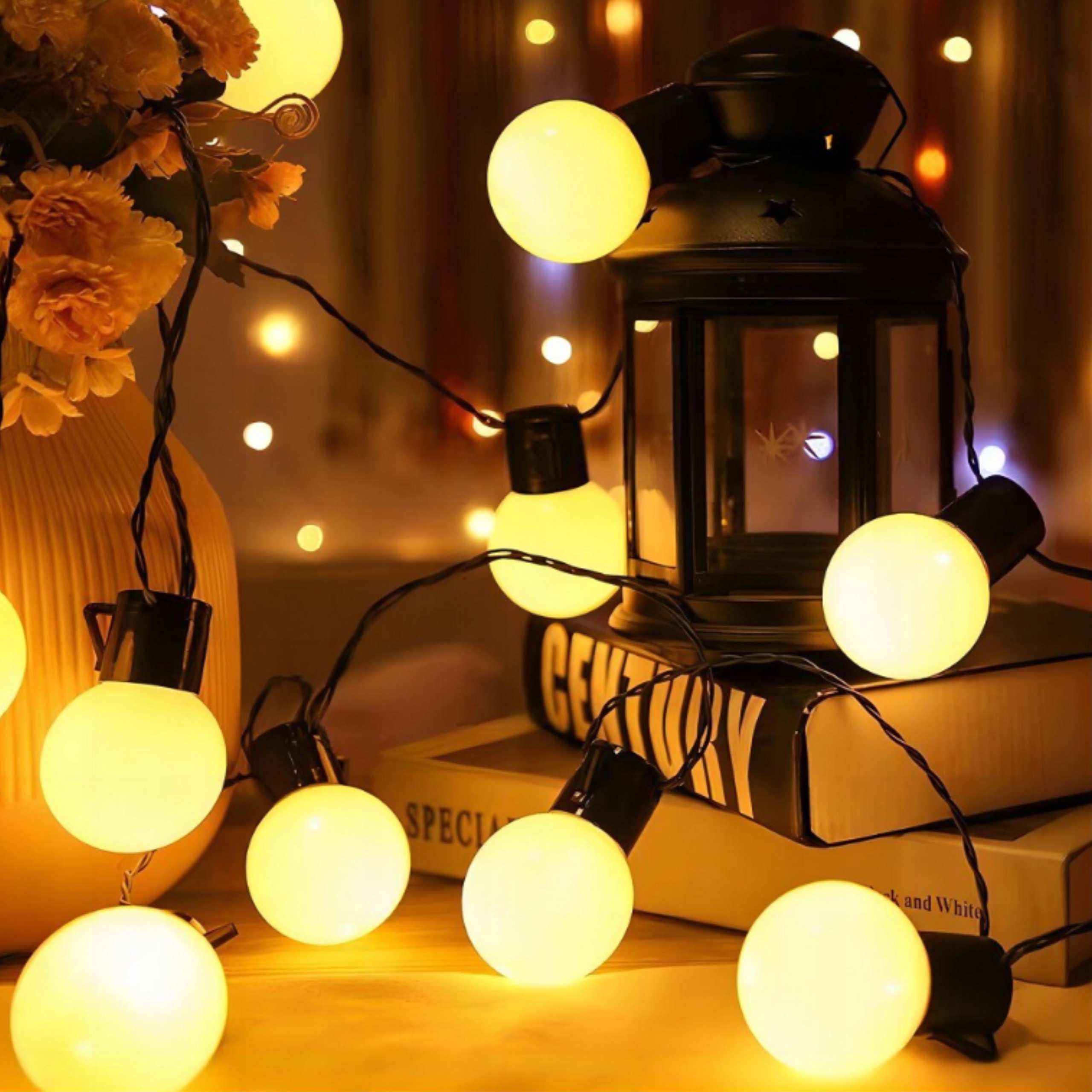 GIRLANDA SOLARNA OGRODOWA ŚWIETLNA 20 LED ŻARÓWKI KULKI LAMPKI SOLARNE XXL Długość 1148 cm