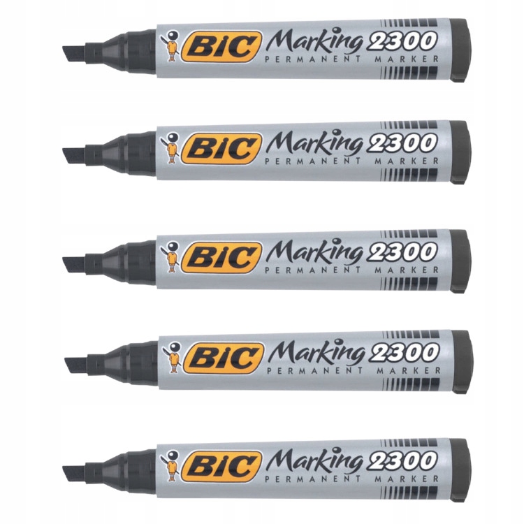 

Marker Permanentny Bic Czarny Ścięty Zestaw x5