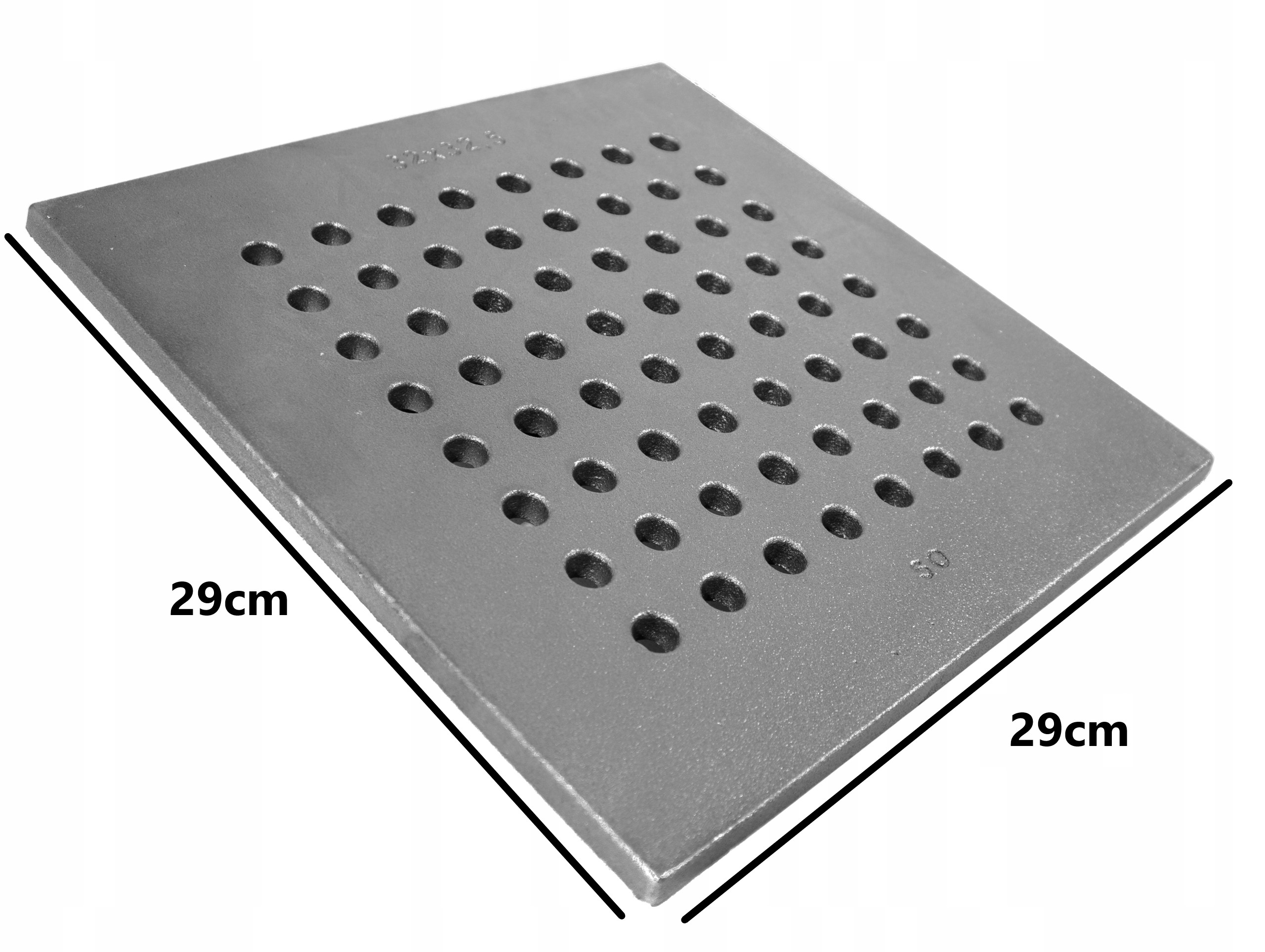 Litinový Krbový Rošt Děrovaný Do Krbu Kamna 29x29 Silný 11MM