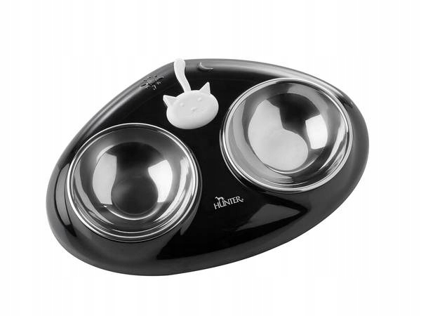 Levně Miska pro kočky Moulins černá dvojitá