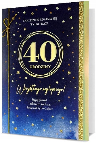 

40 urodziny Kartka z mottem urocza H2611