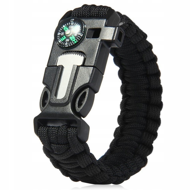BRANSOLETKA PARACORD SURVIVAL 5W1 KRZESIWO 3 WZORY LINKA Model Paracord bracelet