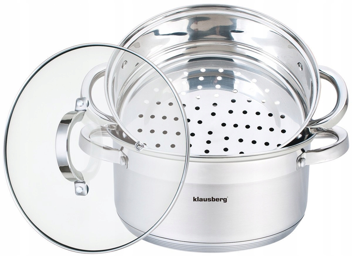 Hrnec na vaření v páře 4L 22 cm Klausberg KB-7141 Indukční plyn