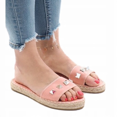 

Różowe Jeansowe Inny materiał Buty r.38