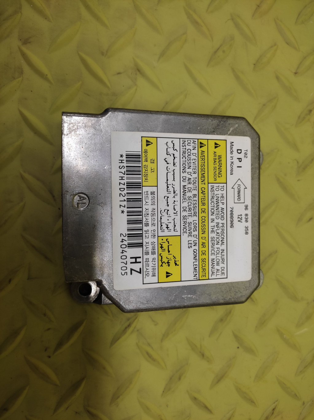 DAEWOO KALOS SENSOR AIR BAG 96830358