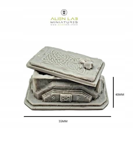 Alien -Resin- Dwarf Tomb Sarcophagus for Miniature Wargaming 28mm