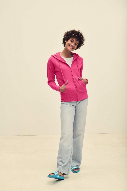 Fruit Of The Loom Bluza Damska Rozpinana z Kapturem SZARA rozmiar: S Marka Fruit of the Loom