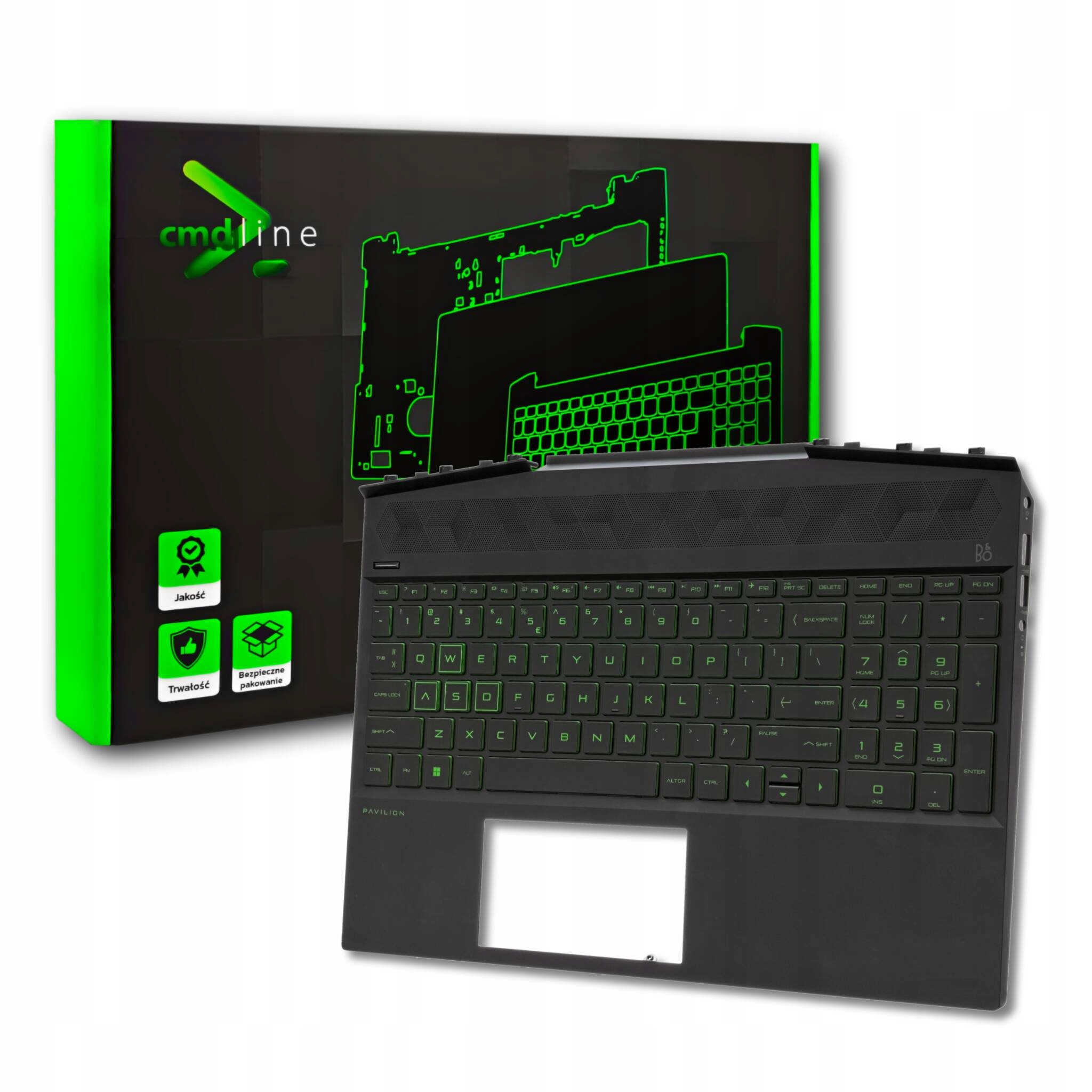 Palmrest Klawiatura Do Hp Pavilion Gaming 15-dk0051nw 15-dk0053nw Led