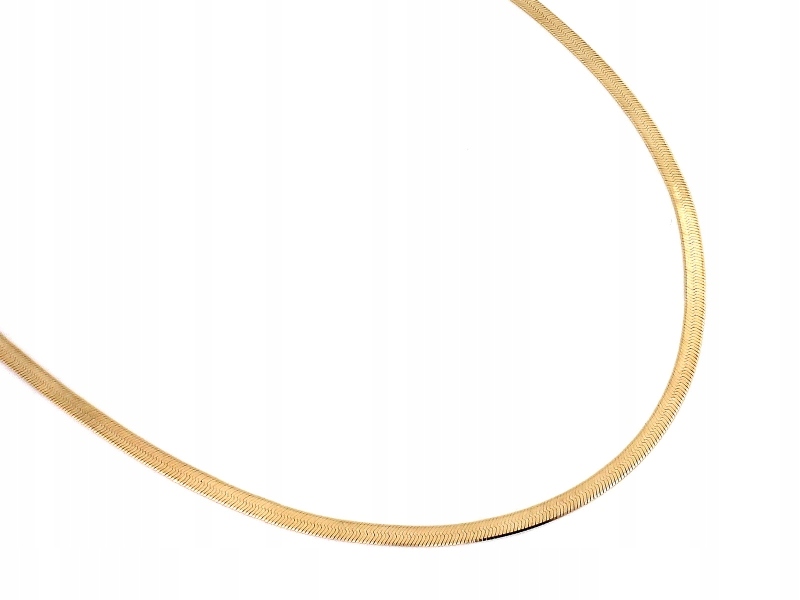 Řetízek ze zlata 585 pro ženu s lesklou páskou 2.4 mm r42 pro ni