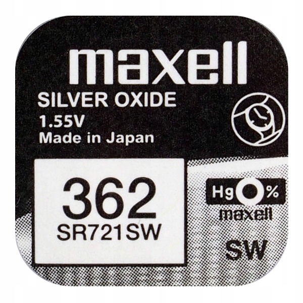 1x bateria srebrowa mini Maxell 362 / SR721SW / SR58