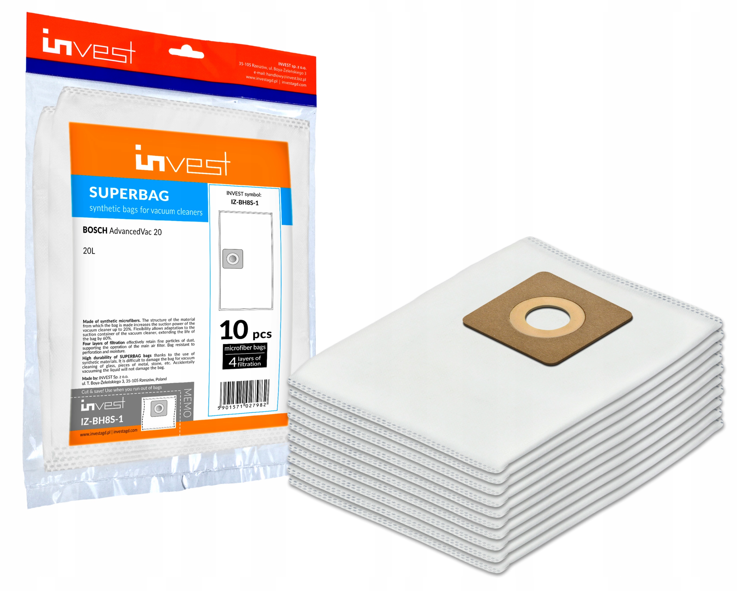 

10x Worki Do Odkurzacza Bosch Universalvac 15