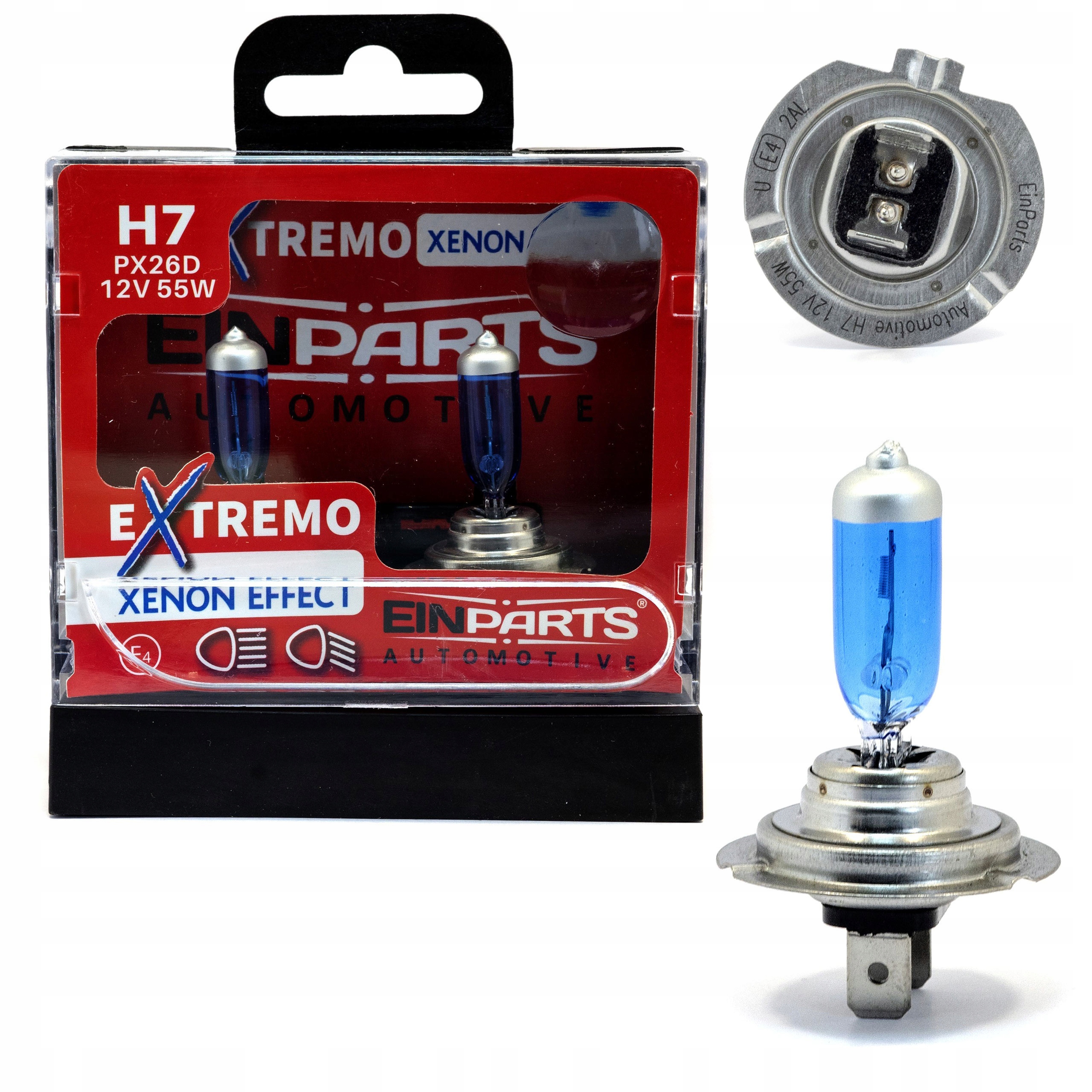 Żarówki H7 12V 55W Einparts Extremo 100% White Xenon Effect